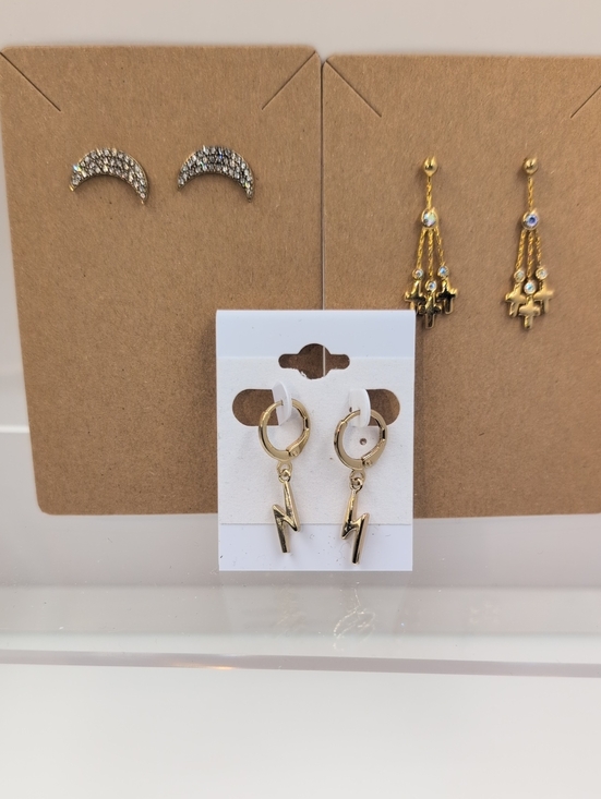 J. Crew Jewelry - J.Crew & Boutique Gold Tone Earring Lot (EB4) - Set of 3